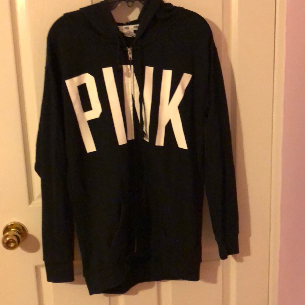 Pink zip hoodie jacket